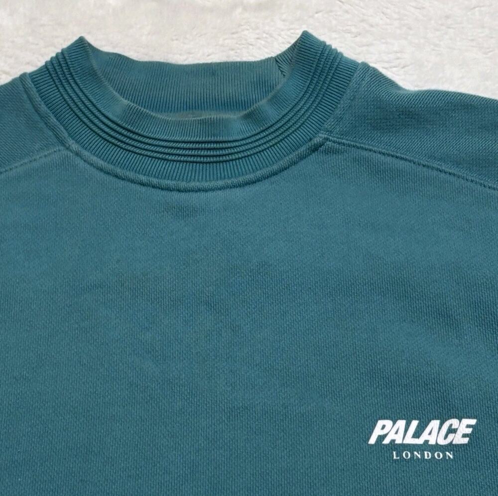 Palace Sweater Mens Teal Raiser Sz M Blue London Pullover Crewneck Skateboards
